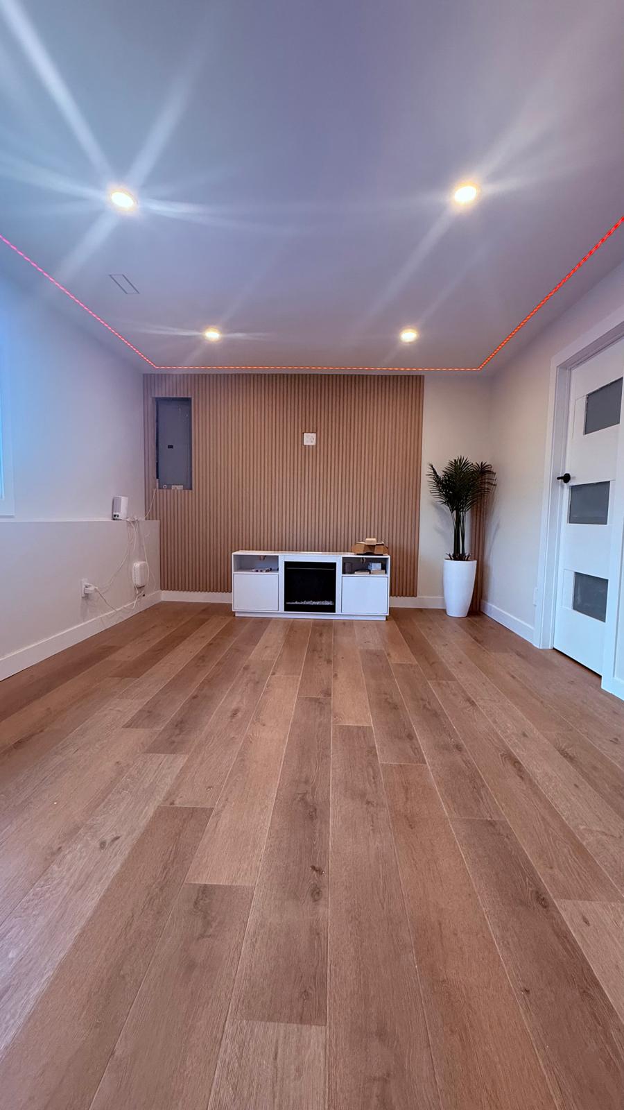 Kitchen lighting and island detail