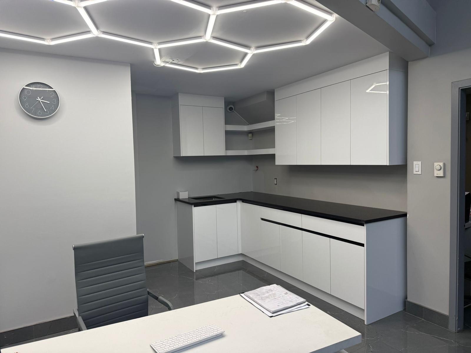 Completed open interior renovation space